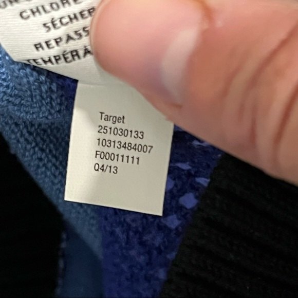 NWT Peter Pilotto for Target Blue White Colorblock Cardigan Sweater Mesh Sleeves - Picture 9 of 10